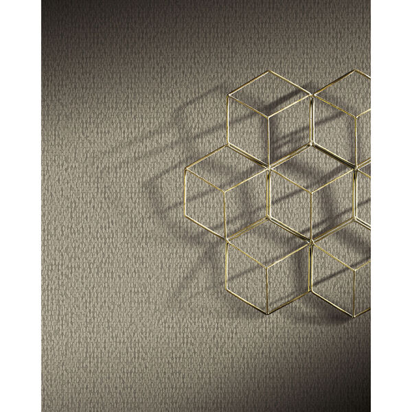 Antonina Vella Natural Opalescence Stretched Hexagons Light Gray Wallpaper, image 4