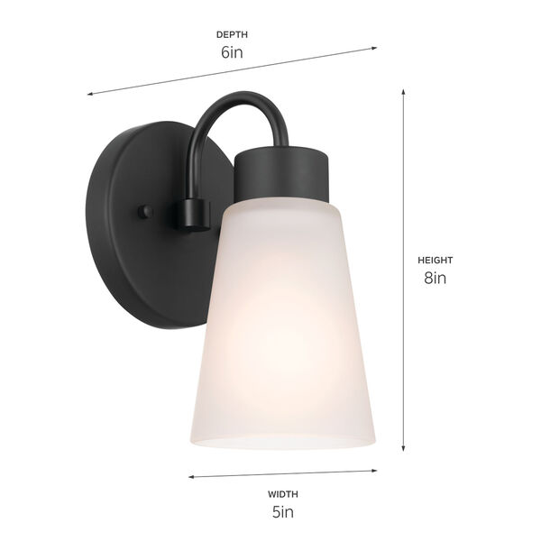 Erma Black One-Light Wall Sconce, image 4