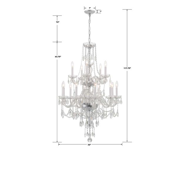 Traditional Crystal 15-Light Chandelier, image 3