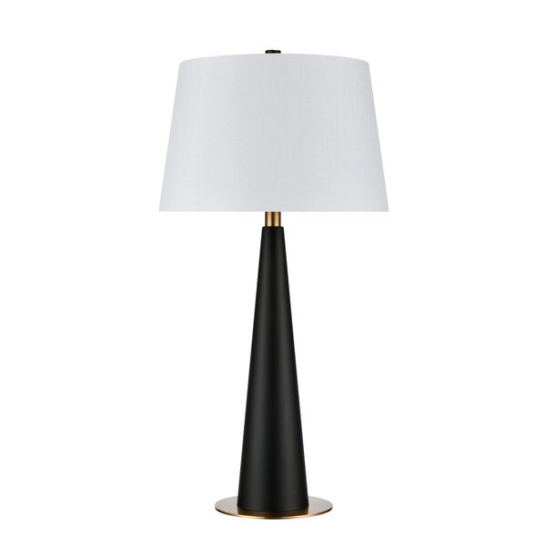 Case In Point Matte Black and Aged Brass One-Light Table Lamp, image 2
