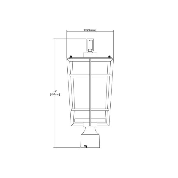 Crofton Charcoal One-Light Outdoor Post Mount, image 2