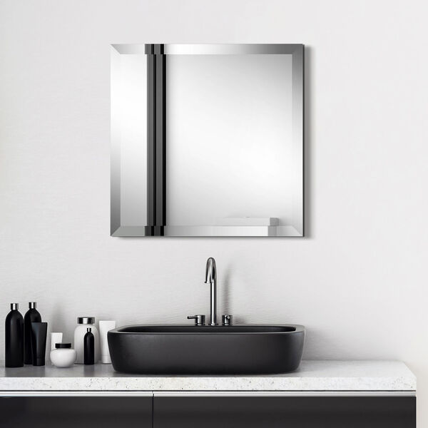 Frameless Clear 24 x 24-Inch Square Wall Mirror, image 5