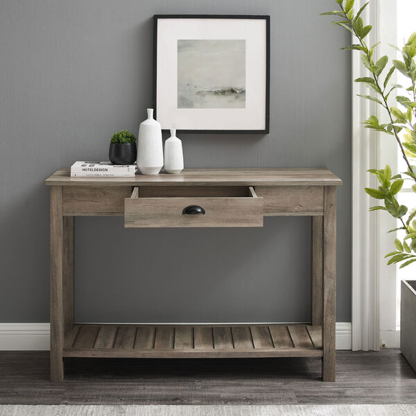 48-Inch Country Style Entry Console Table - Gray Wash, image 9