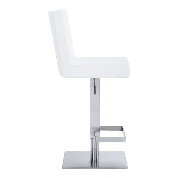 Legacy White and Stainless Steel 33-Inch Bar Stool, image 3