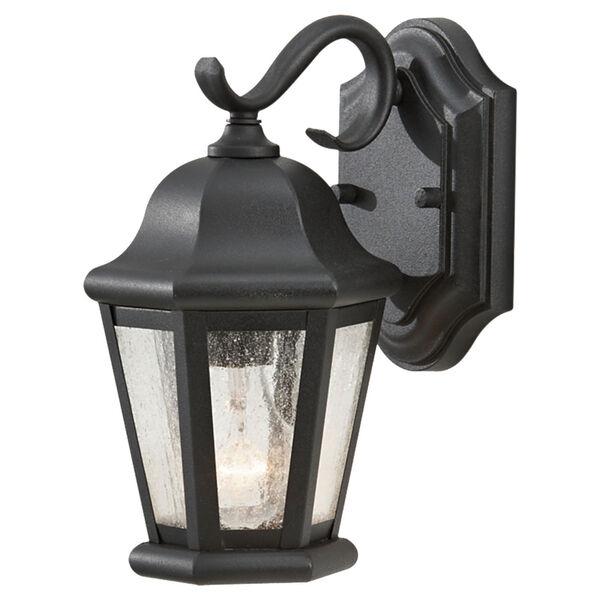 Martinsville Black Outdoor Wall Lantern Light - Width 6.25 Inches, image 1