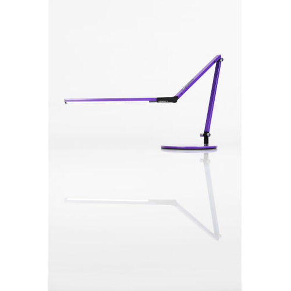 Z-Bar Purple LED Desk Lamp with Two-Piece Clamp Mount, image 2