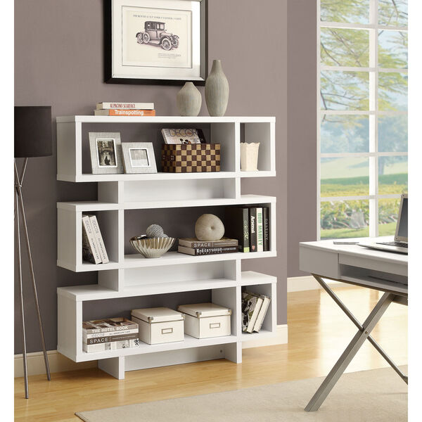Bookcase - 55H / White Modern Style, image 1