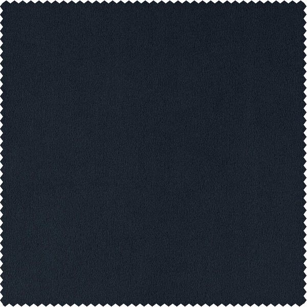 Signature Midnight Blue Double Wide Velvet Blackout Pole Pocket Single Panel Curtain 100 x 84, image 8