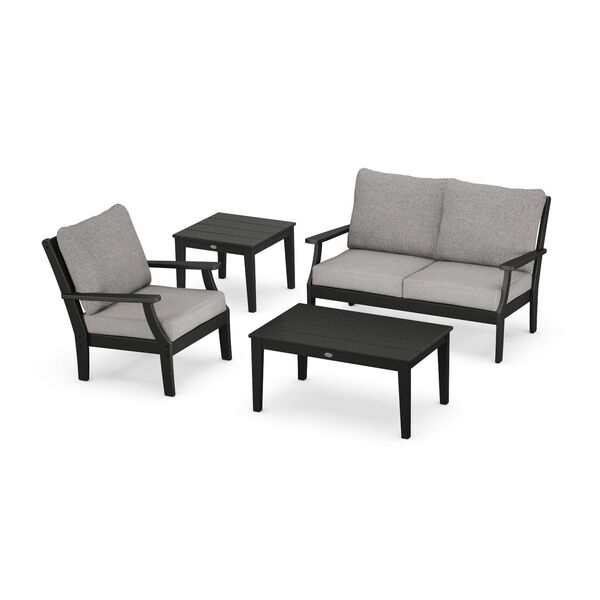 Braxton Black and Grey Mist Deep Seating Set, 4-Piece, image 1