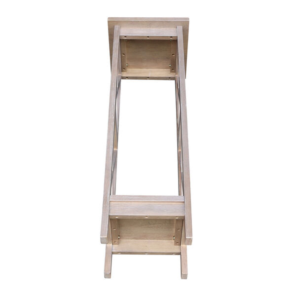 Solid Wood 36 inch X-sided Plant Stand in Washed Gray Taupe, image 5