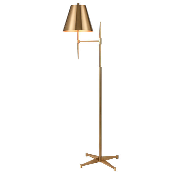 Otus Aged Brass One-Light Floor Lamp, image 1