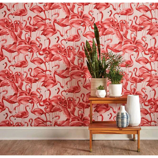 Flamingo Cheeky Pink Removable Wallpaper, image 3