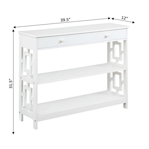 Town Square White Accent Console Table, image 6