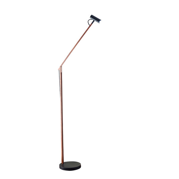 ADS360 Crane Walnut Wood and Black LED Floor Lamp AD9101-15 Bellacor