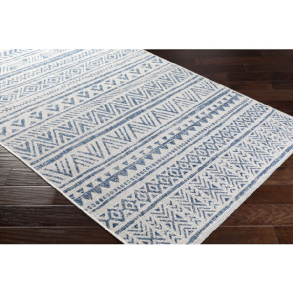 Eagean Denim, Navy and White Square: 7 Ft. 10 In. x 7 Ft. 10 In. Rug, image 4