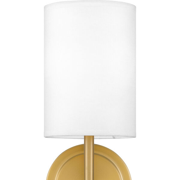 Monica Aged Brass and White One-Light Wall Sconce, image 5
