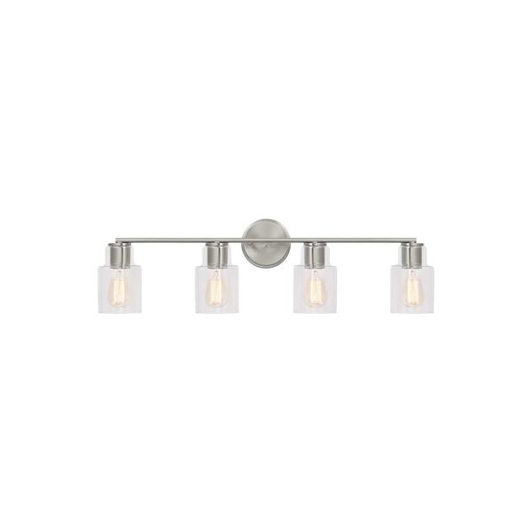 Sayward Four-Light Bath Sconce with Clear Glass by Drew and Jonathan, image 1