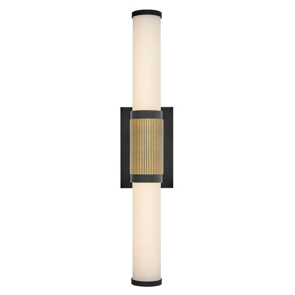 Zevi Black and Lacquered Brass Medium Integrated LED Bath Vanity, image 2