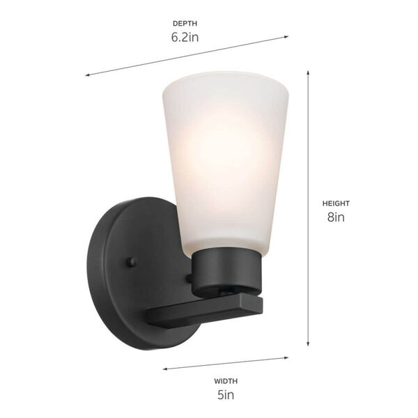 Stamos Black One-Light Wall Sconce, image 6