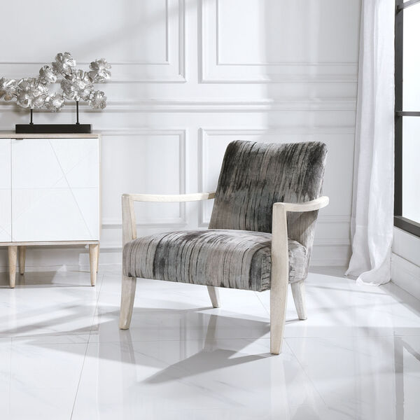 Watercolor Gray Accent Chair, image 4