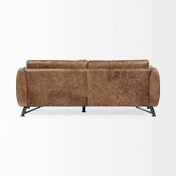 Cobain I Brown Leather Two Seater Sofa, image 5