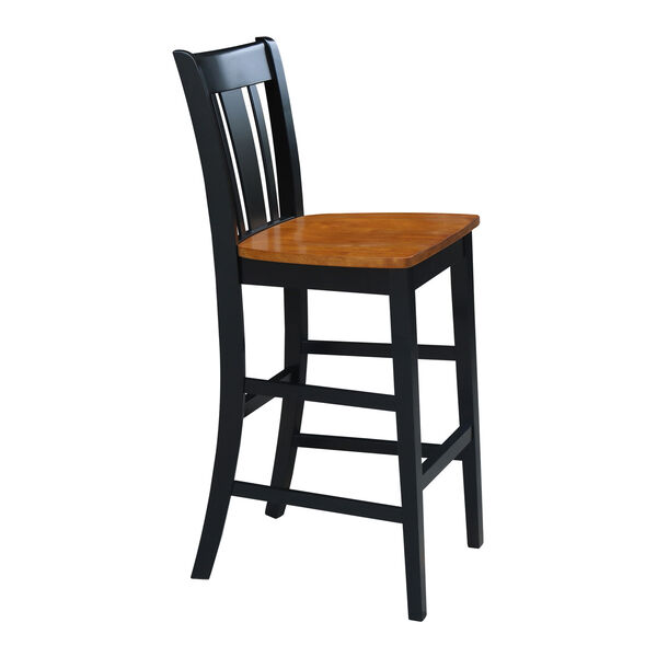 Black and Cherry 30-Inch San Remo Bar Height Stool, image 4