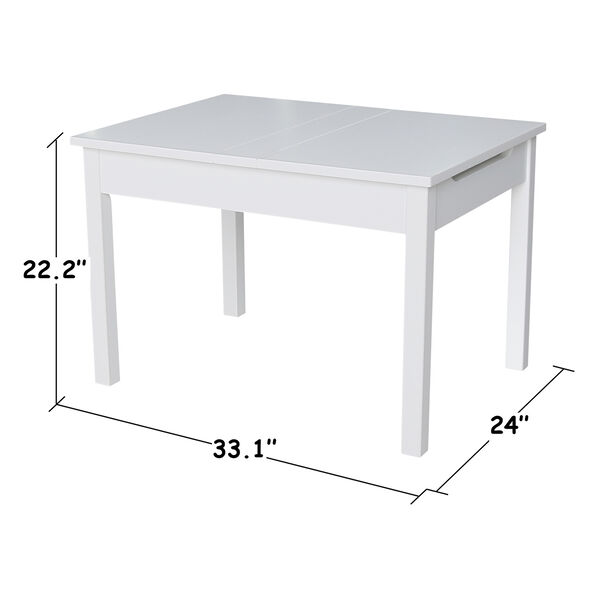 White Table with Lift Up Top For Storage, image 5