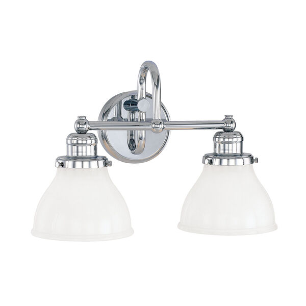 Baxter Chrome Two-Light Wall Sconce, image 1