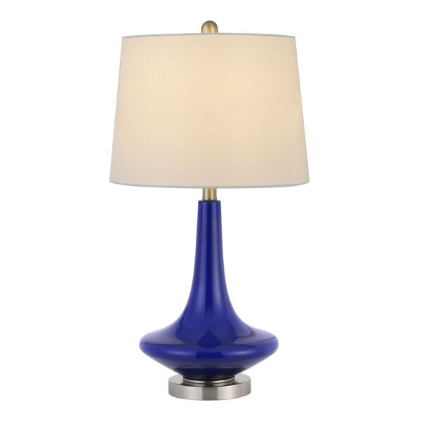 Kleve Blue and White One-Light Lamp Set, image 3
