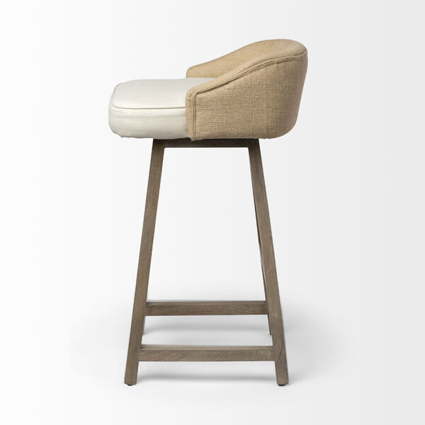 Monmouth Cream and Beige Bar Height Stool, image 3