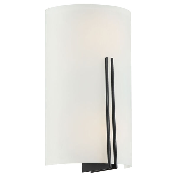 Prong Matte Black 7-Inch Two-Light Wall Sconce, image 1