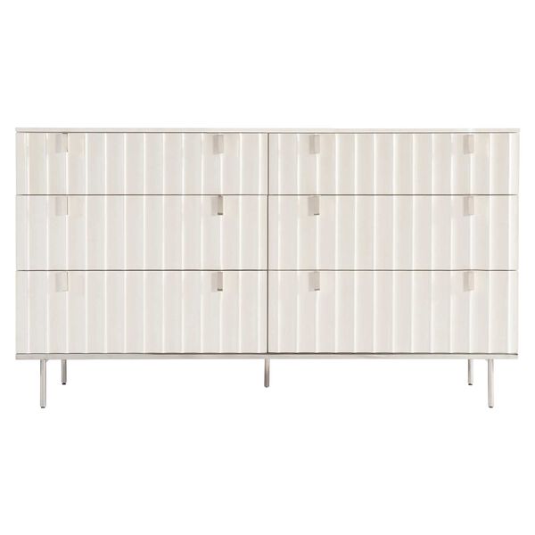 Modulum White and Stainless Steel Dresser, image 3