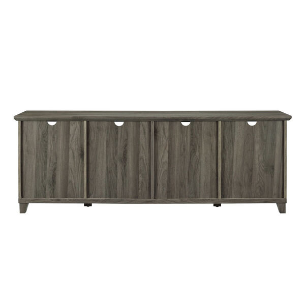 Goodwin Slate Gray TV Console with Four Panel Door, image 6