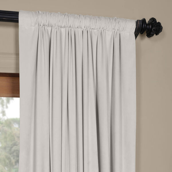 Reflection Gray Blackout Velvet Single Curtain Panel 50 x 108, image 3