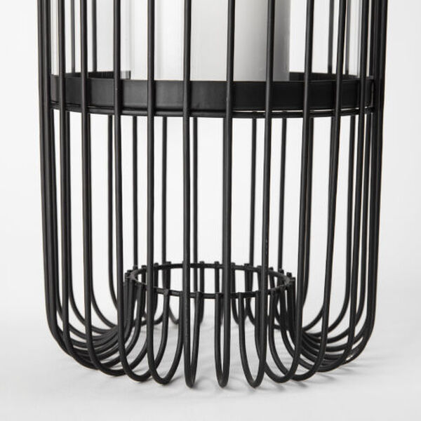 Velo II Black Large Cylindrical Table Candle Holder, image 5