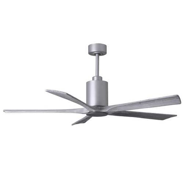 Patricia-5 Brushed Nickel 60-Inch LED Ceiling Fan with Barnwood Tone Blades, image 2