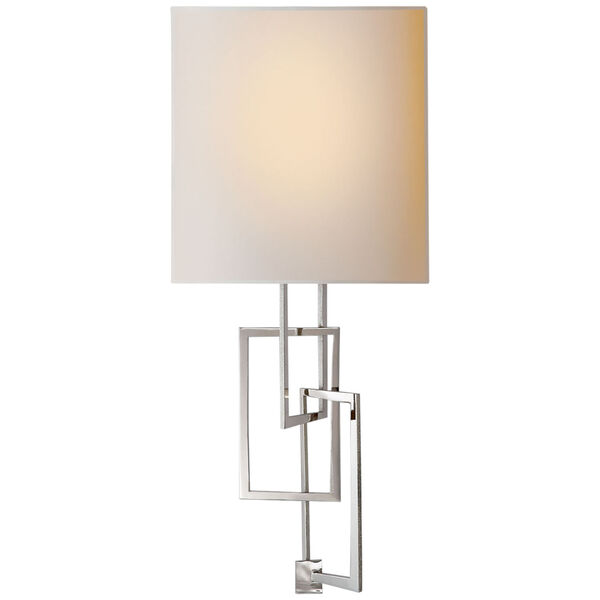 Cooper Sconce in Polished Nickel with Natural Paper Shade by Studio VC, image 1