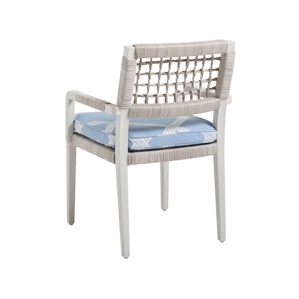 Seabrook White and Blue Arm Dining Chair, image 2