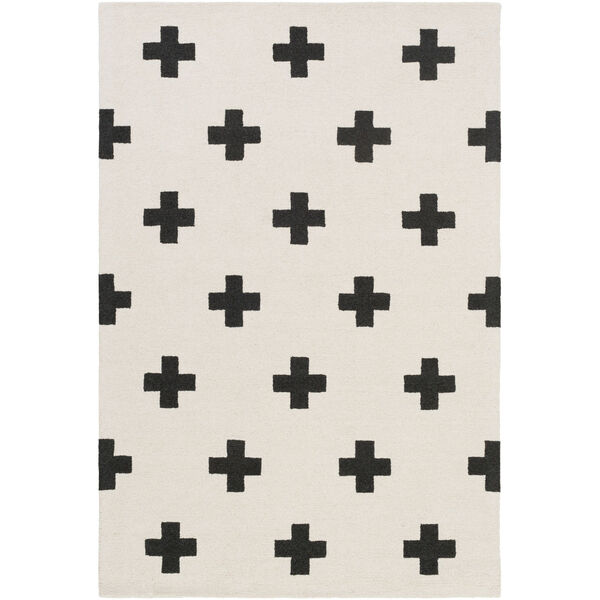 Hilda Monica White and Black Rectangular: 7 Ft. 6-Inch x 9 Ft. 6-Inch Area Rug, image 1