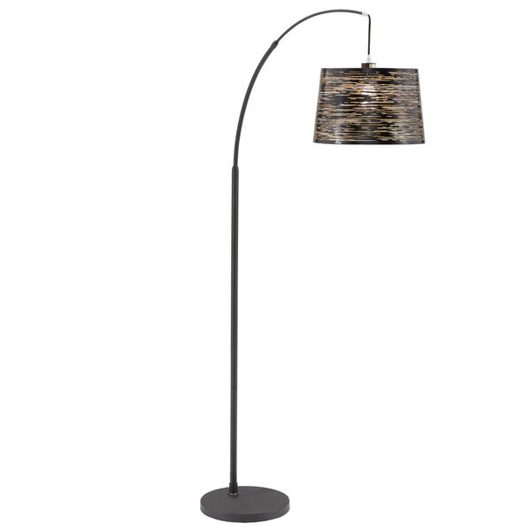 Quinn Black One-Light Arched Floor Lamp, image 1