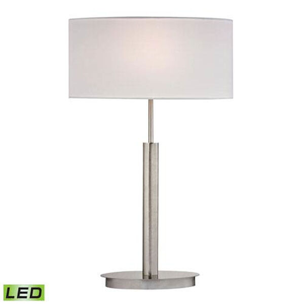 Port Elizabeth Satin Nickel One Light LED Table Lamp, image 1
