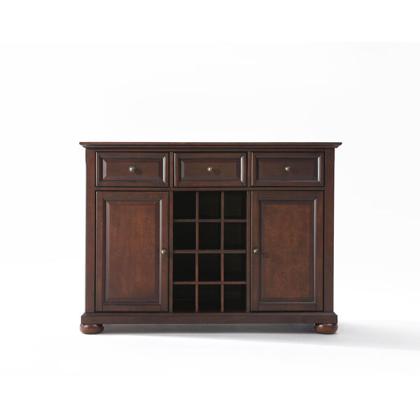 Wellington Buffet Server/Sideboard Cabinet with Wine Storage in Vintage Mahogany Finish, image 1