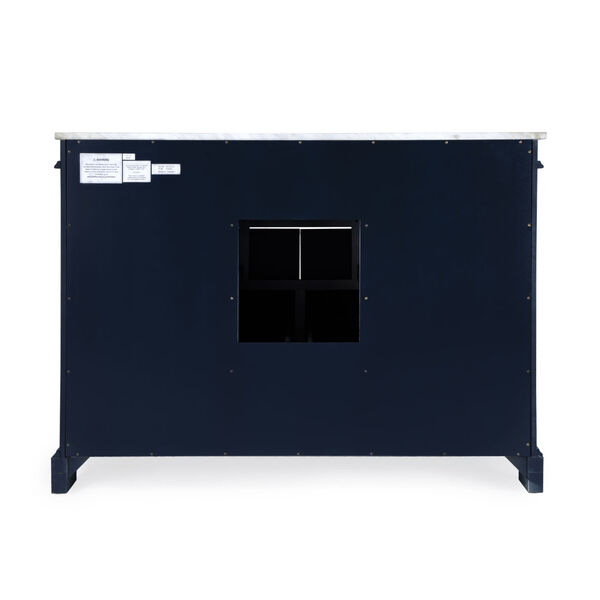 Harley Navy Blue and White Bathroom Vanity Set with Marble Top, image 5