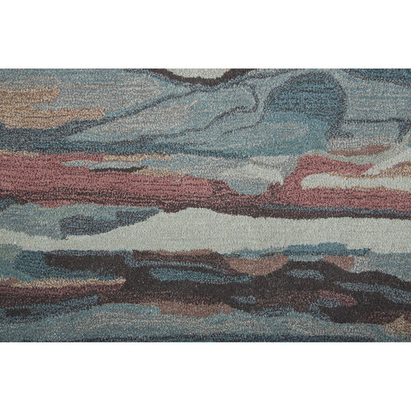 Amira Contemporary Watercolor Blue Red Rectangular: 3 Ft. 6 In. x 5 Ft. 6 In. Area Rug, image 5