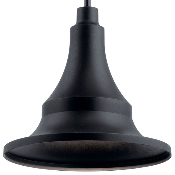 Hampshire Textured Black 16-Inch One-Light Outdoor Pendant, image 3
