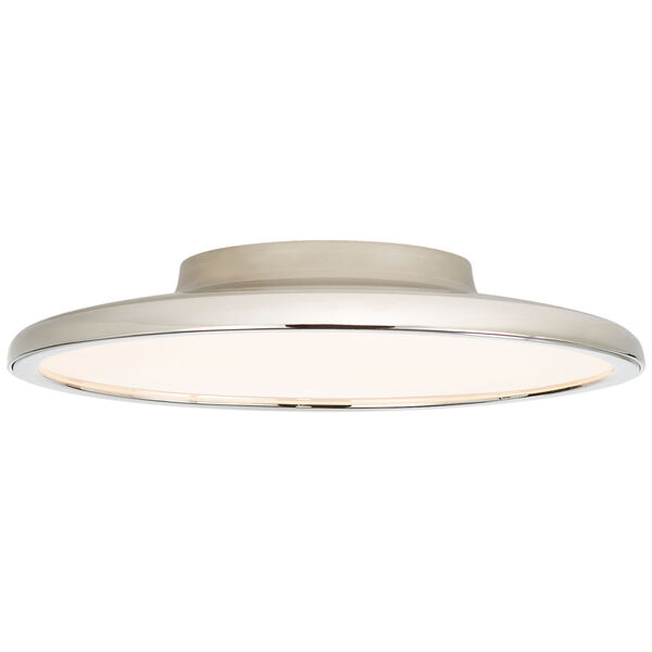 Dot 13-Inch Caged Flush Mount in Polished Nickel by Peter Bristol, image 1