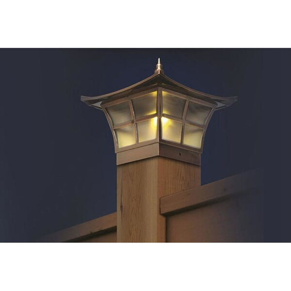 Copper Plated Ambience 4X4 LED Solar Powered Post Cap, image 3