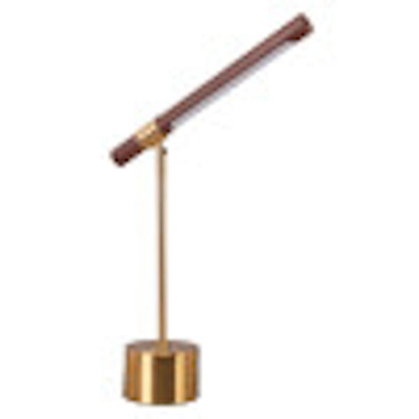 Kippy Brown and Brass LED Desk Lamp, image 5