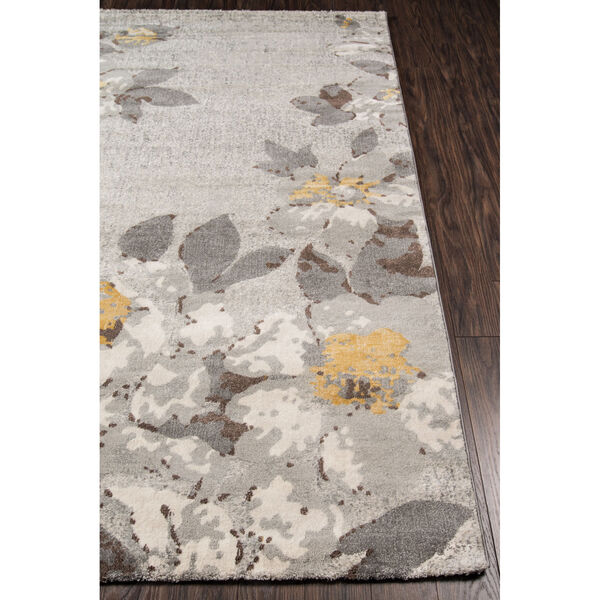 Luxe Gray Floral Rectangular: 5 Ft. 3 In. x 7 Ft. 6 In. Rug, image 3