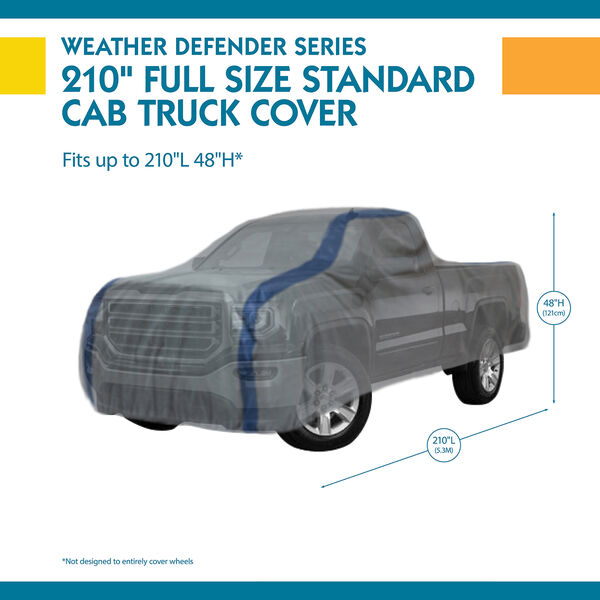 Weather Defender Grey and Navy Blue Pickup Truck Cover for Regular Cab Trucks up to 17 Ft. 5 In. Long, image 3